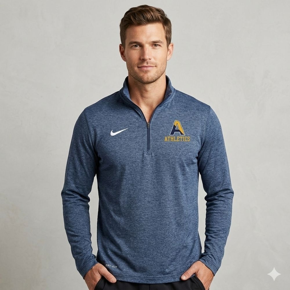 Nike Dri-FIT Men’s Navy Blue Athletics Quarter-Zip Pullover - Size M